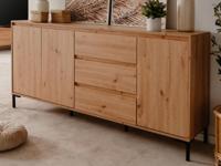 Dressoir BONIFACIO 3 deuren 3 lades artisan eik - thumbnail