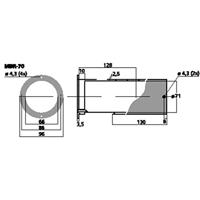 Monacor MBR-70 Bassreflexbuis Uittrekbaar Binnendiameter:66 mm - thumbnail