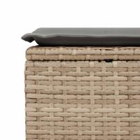 6-delige Loungeset met kussens poly rattan acacia beige - thumbnail