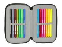 Schooletui met Accessoires Spider-Man Attack Zwart 12,5 x 19,5 x 5,5 cm 37 Onderdelen - thumbnail