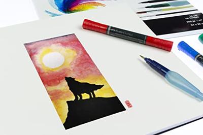 Aquarelblok 17x24cm 16 vel 300 gram roomwit Kangaro