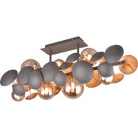 LED Plafondlamp - Trio Select Bubble - 8 Lichtpunten - G9-fitting - IP20 - Antraciet - Metaal - thumbnail