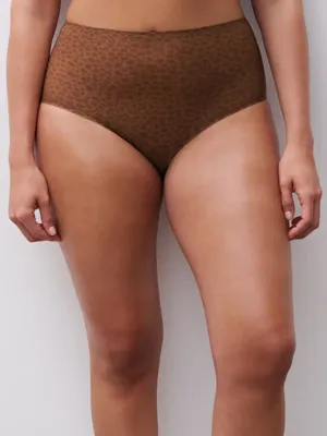 Chantelle naadloze taille slip - Soft Stretch - High waist brief - Wild Brown - Hoge maxi slip - Invisible dames onderbroek - Chantelle ondergoed -
