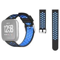 Voor Fitbit versa eenvoudige mode siliconen horlogebandje (blauw) - thumbnail