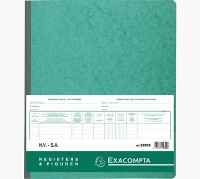 Exacompta aandeelhouders, ft 24 x 32 cm, tweetalig, voor NV