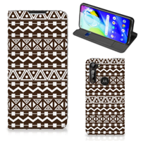 Motorola Moto G8 Power Hoesje met Magneet Aztec Brown - thumbnail