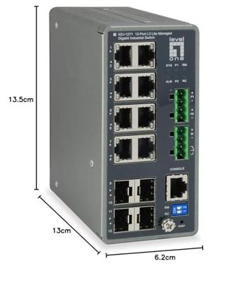 LevelOne Switch 8X GE Igu-1271 4Xgsfp 8Xpoe