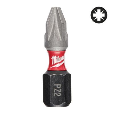 Milwaukee Shockwave schroefbit lang 25mm PZ2 (2st)