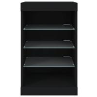 Dressoir met LED-verlichting 41x37x67 cm zwart - thumbnail