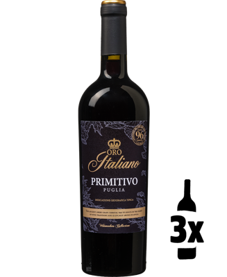 3 flessen Oro Italiano Primitivo Probeerpakket 3 flessen Oro Italiano Primitivo Probeerpakket