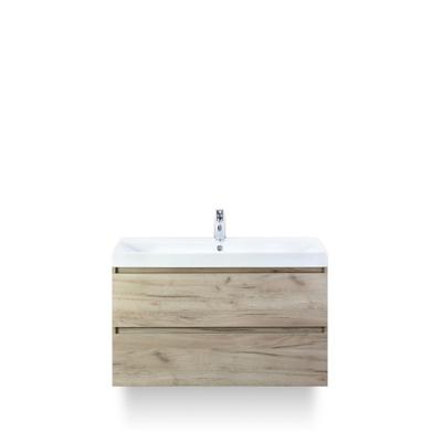 Maxx XL Badmeubelset 100 cm - Craft Oak - Wastafel Just 1 kraangat