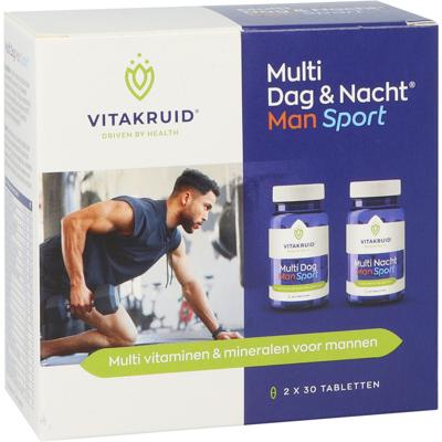 Vitakruid Multi Dag & Nacht Man Sport 100% Vegan 2 x 30 Vitakruid Multi Dag & Nacht Man Sport 100% Vegan 2 x 30