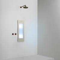 Sunshower Round Small Plus - Inbouw - Infrarood + Uv - 33 x 95 x 10 cm - Zand Wit - thumbnail