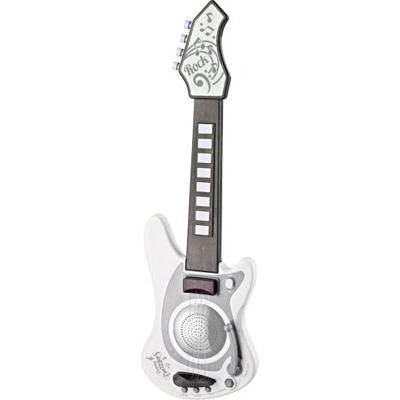 elektronische gitaar Music junior 65 cm wit/grijs 3-delig elektronische gitaar Music junior 65 cm wit/grijs 3-delig