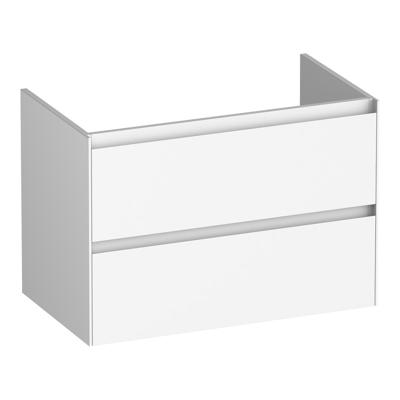 Brauer Inspire - Onderkast 80 cm - met 2 Softclose Lades Greeploos en 1 Sifon Uitsparing - Mat Wit