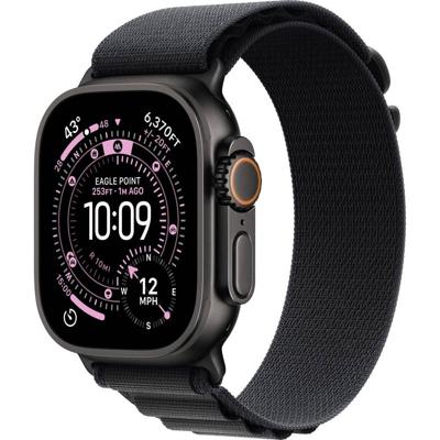 Apple Watch Ultra 3 GPS + Cellular - 49 mm - Zwarte titanium kast - Zwarte Alpine Loop-band - Groot Apple Watch Ultra 3 GPS + Cellular - 49 mm - Zwarte titanium kast - Zwarte Alpine Loop-band - Groot