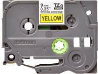 Brother Strong Adhesive Gloss Laminated Tape - 9mm, Black/Yellow - thumbnail