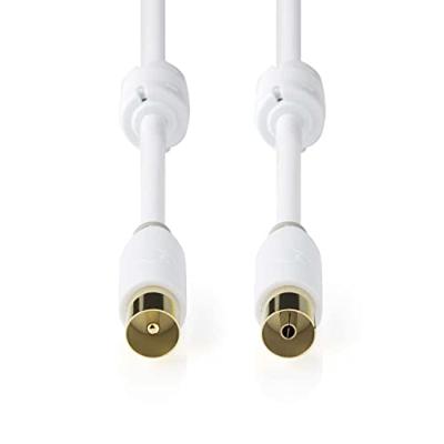 Coaxkabel 100 dB | IEC (Coax) Male - IEC (Coax) Female | 1,0 m | Wit