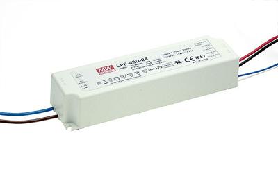 MEAN WELL LPF-40D-12 LED-driver, LED-transformator Constante spanning, Constante stroomsterkte 40 W 3.34 A 7.2 - 12 V/DC Dimbaar, PFC-schakeling,