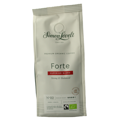 Simon Levelt Cafe organico forte snelfilter bio 250 Gram Simon Levelt Cafe organico forte snelfilter bio 250 Gram