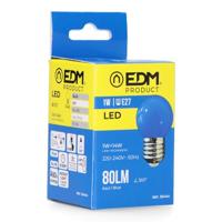 Enzo EDM LED kogellamp EDM E27 1,5W blauw LED8106 - thumbnail