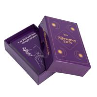 Spiru Affirmatiekaart Deck - 50 Affirmatiekaarten inclusief Doosje - Paars - Engelstalig - thumbnail