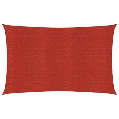 VidaXL Zonnezeil 160 g/m² 4x7 m hdpe rood