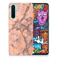 OnePlus Nord | TPU | Siliconen hoesje | Marmer Oranje - thumbnail