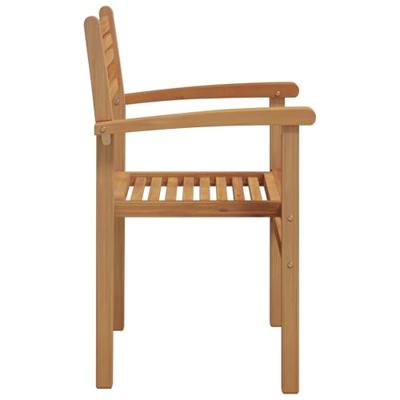 Tuinstapelstoelen 2 pcs Bruin 55.5 x 55.5 x 90 cm - thumbnail