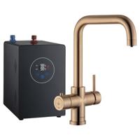Multi-Tap Classic 3in1 Kokend Water Kraan Brushed Copper Gold - Haaks - thumbnail