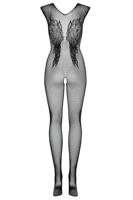 Obsessive - Bodystocking N112 V-Hals Open Kruis Net - thumbnail