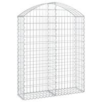VidaXL Schanskorf gewelfd 100x30x120/140 cm gegalvaniseerd ijzer - thumbnail