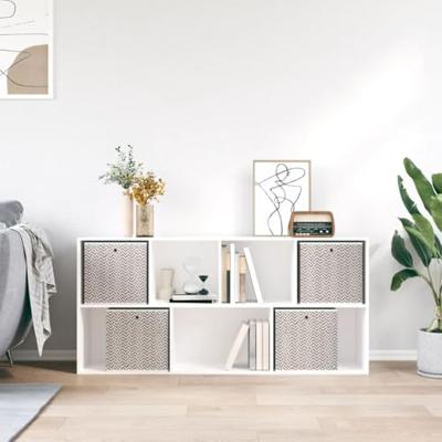 VidaXL Opbergboxen 4 st inklapbaar 32x32x32 cm ongeweven stof bruin