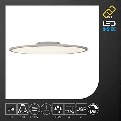 SLV 1003042 PANEL 60 LED-plafondlamp LED vast ingebouwd 34 W Grijs SLV 1003042 PANEL 60 LED-plafondlamp LED vast ingebouwd 34 W Grijs