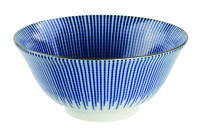 Blauw/Witte Kom - Gemengde Patronen - 14.8 x 6.8cm 500ml - thumbnail