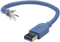 Manhattan 322379-CG USB-kabel USB 3.2 Gen1 (USB 3.0 / USB 3.1 Gen1) USB-A stekker, USB-A bus 2.00 m Blauw Vergulde steekcontacten, UL gecertificeerd - thumbnail