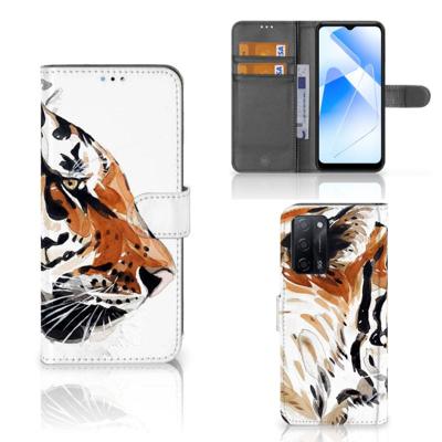 Hoesje OPPO A16/A16s/A54s Watercolor Tiger Hoesje OPPO A16/A16s/A54s Watercolor Tiger