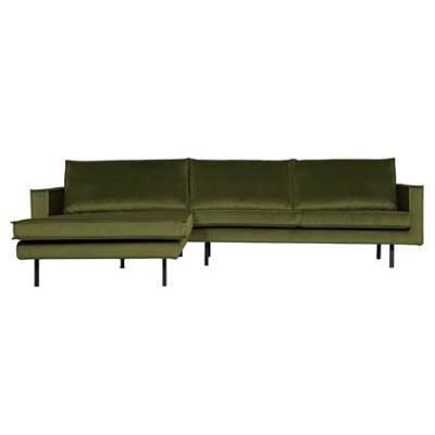 BePureHome Loungebank 'Rodeo' Links, Velvet, kleur Olive