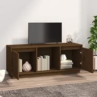 Tv-meubel 110,5x35x44 cm massief grenenhout honingbruin - thumbnail