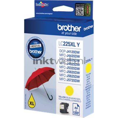 Brother inktcartridge, 1.200 pagina's, OEM LC-225XLY, geel, op blister