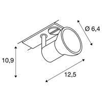 SLV Puria 143451 230V-railsysteem lamp 1-fasig GU10 50 W Halogeen, LED Wit - thumbnail