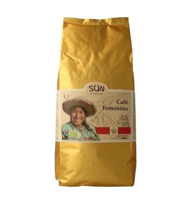 SUN Coffee Cafe femenino bonen dark roast bio 1 Kilogram