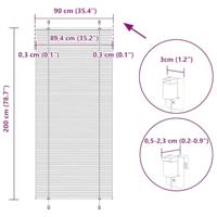 Pliss rolgordijn 90x200 cm stofbreedte 89,4 cm polyester blauw - thumbnail