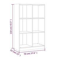 Boekenkast 70x33x110 massief grenenhout - thumbnail