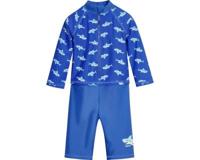 Playshoes zwempak lange mouw Haai Blauw-98-104 - thumbnail