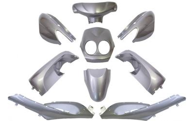 Edge Plaatset 9-delig voor yamaha neo's - vanaf bouwjaar 2008 tot 2011 - 2 en 4 takt model - metallic zilver