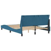 Bedframe zonder matras "Hanko" fluweel blauw 140x200 cm - thumbnail