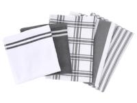 W5 Keukendoeken set 5-delig (Grijs/wit) - thumbnail