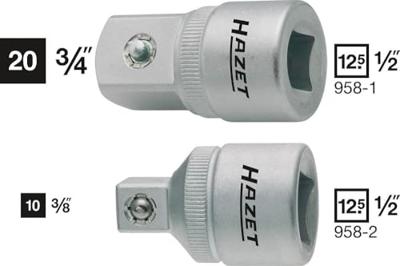 HAZET verloop adapter "958" reducing adapter 1/2-3/4 958-1