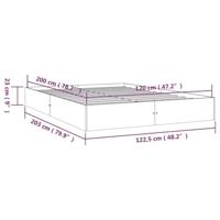 Bedframe zonder matras massief hout 120x200 cm - thumbnail
